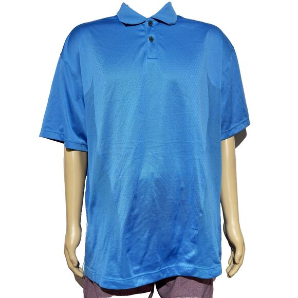 Vintage Nike FitDry Golf Polo Shirt Men’s XXL Blue Performance Athletic EUC - Picture 2 of 8